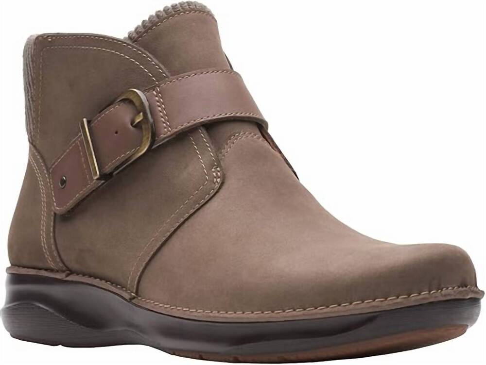 NEW CLARKS women's appley mid boots in taupe nubuck
